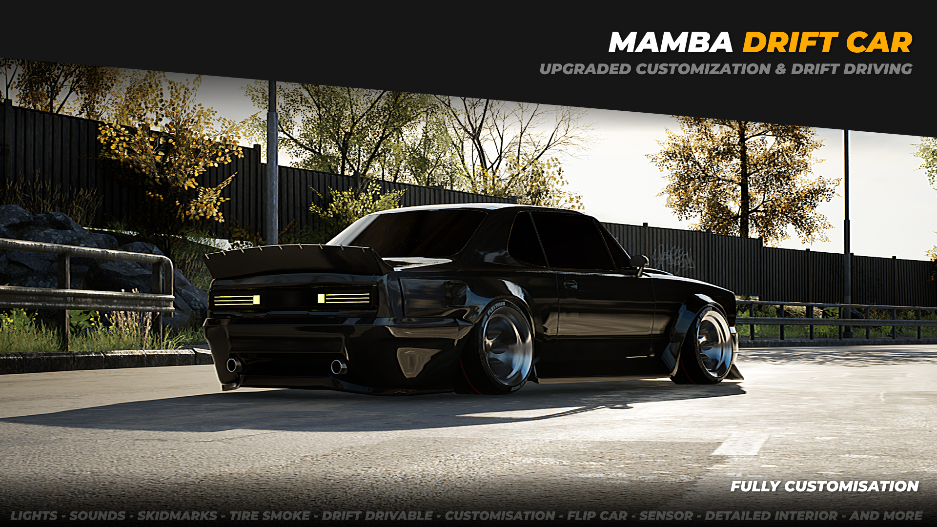 DRIVABLE DRIFT CAR "MAMBA" - UNREAL ENGINE ASSET STORE PLEXUS