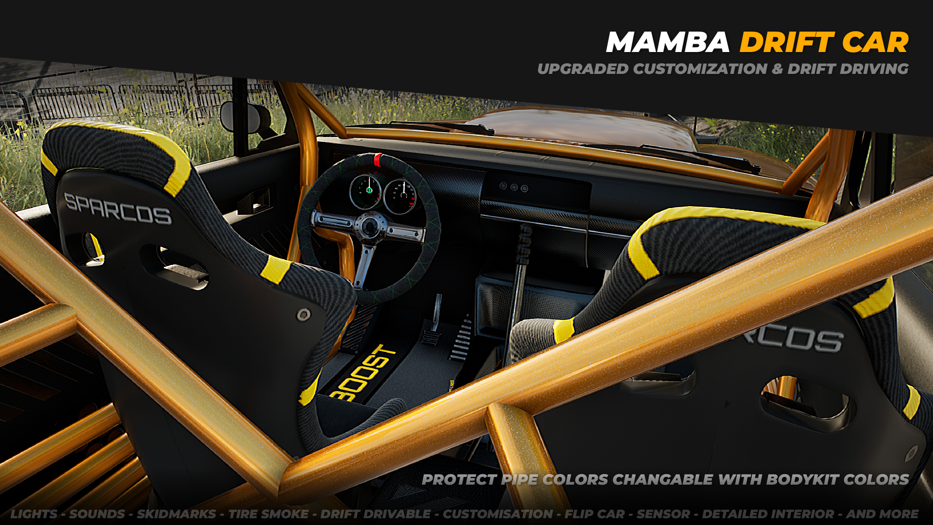 DRIVABLE DRIFT CAR "MAMBA" - UNREAL ENGINE ASSET STORE PLEXUS